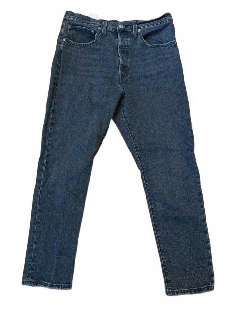 Levi's 501 S Skinny High-Rise Jeans in Charcoal Black Wash W30 L28
